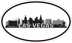 5in x 3in Oval Las Vegas Skyline Sticker Luggage Decal Car Trave
