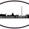 Oval Washington D.C. Skyline Sticker