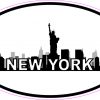 Oval New York Skyline Sticker