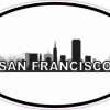 Oval San Francisco Skyline Sticker