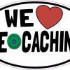 Oval We Love Geocaching Sticker