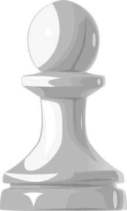 White Pawn Sticker