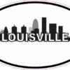 Oval Louisville Skyline Sticker