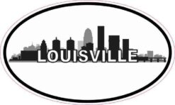 Oval Louisville Skyline Sticker