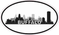 Oval Buffalo Skyline Sticker