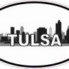 Oval Tulsa Skyline Sticker