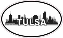 Oval Tulsa Skyline Sticker