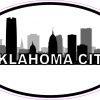 Oval Oklahoma City Skyline Sticker