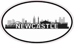 Oval Newcastle Skyline Sticker