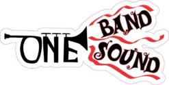 Red Trumpet One Band One Sound Sticker