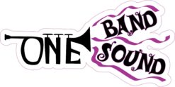 Purple Trumpet One Band One Sound Sticker