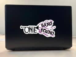 8in x 4in Purple Trumpet One Band One Sound Sticker