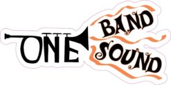 Orange Trumpet One Band One Sound Sticker