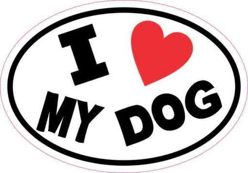 I Love My Dog Sticker