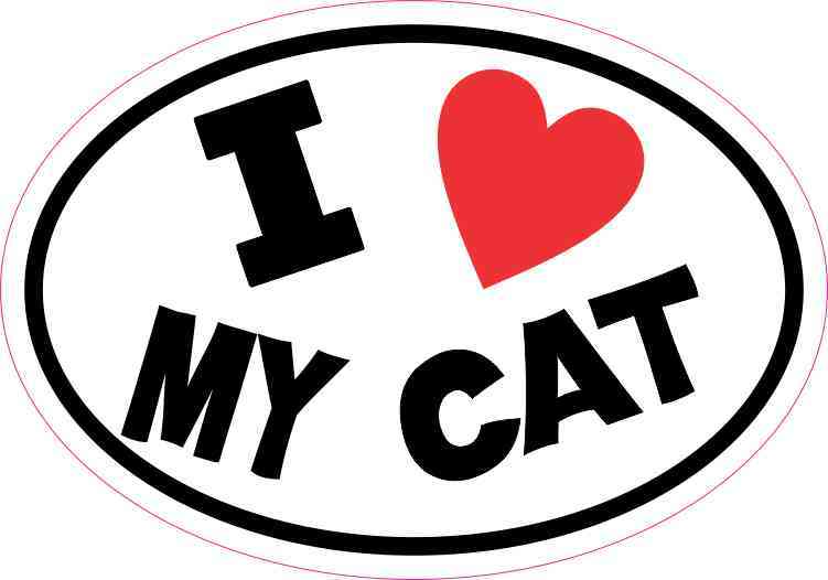 I Love My Cat Sticker