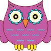 Magenta Owl Sticker