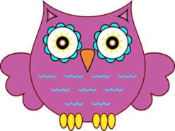 Magenta Owl Sticker