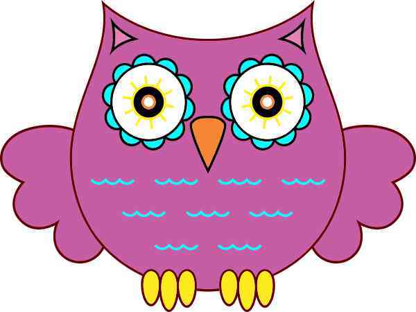 Magenta Owl Sticker