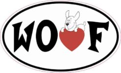 Oval Woof Sticker