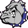 Blue Collared Bulldog Mascot Stickers