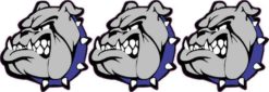 Blue Collared Bulldog Mascot Stickers