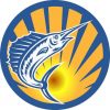 Circle Sunburst Marlin Sticker