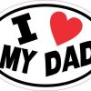 Oval I Love My Dad Sticker