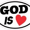 Oval God Is Love Sticker