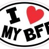 Oval I Love My BFF Sticker
