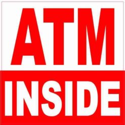 Red and White ATM Inside Magnet