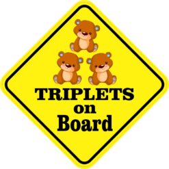 Three Boys Triplets on Board Sticker