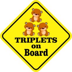 Three Boys Triplets on Board Magnet