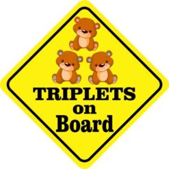 triplets on board sticker