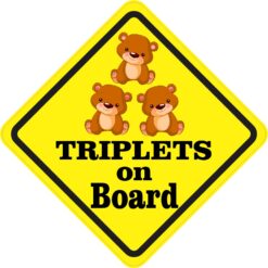 Girl Triplets Twins on Board Magnet