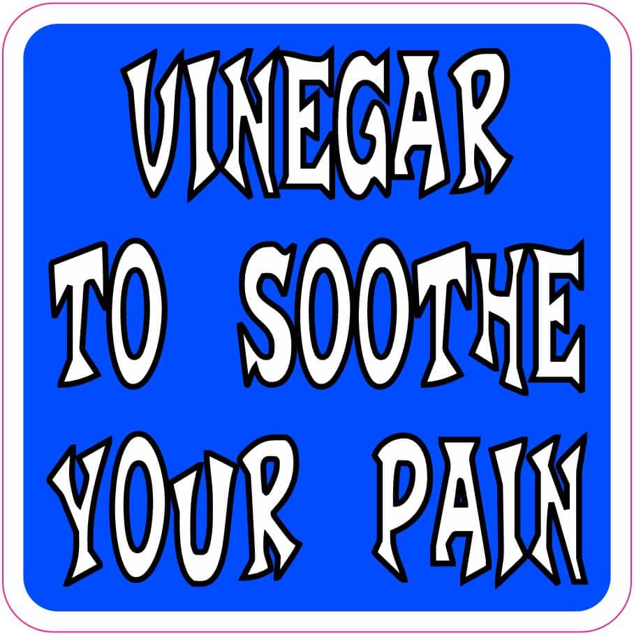 3in x 3in Vinegar to Soothe Your Pain Sticker Vinyl Sign Decal Stickers