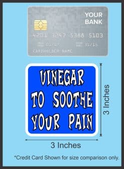 3in x 3in Vinegar to Soothe Your Pain Sticker Vinyl Sign Decal Stickers - Image 4