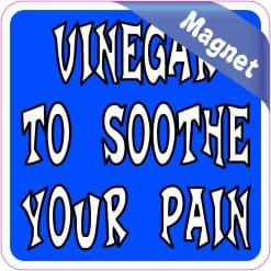 3in x 3in Vinegar to Soothe Your Pain Magnet Vinyl Magnetic Sign Magnets - Image 2