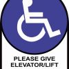 Please Give Elevator/Lift Priority to Those in Need Sticker