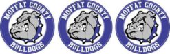 Moffat County Bulldogs Circle Stickers