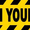 Permanent Watch Your Step Sticker