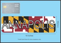 10in x 3in Annapolis Maryland Magnet Vinyl State Flag Car Bumper Magnets