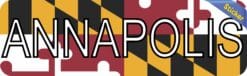 10in x 3in Annapolis Maryland Bumper Sticker Vinyl Flag Decal Stickers