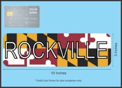 10in x 3in Rockville Maryland Magnet Vinyl State Flag Car Bumper Magnets