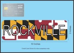 10in x 3in Rockville Maryland Bumper Sticker Vinyl Flag Decal Stickers