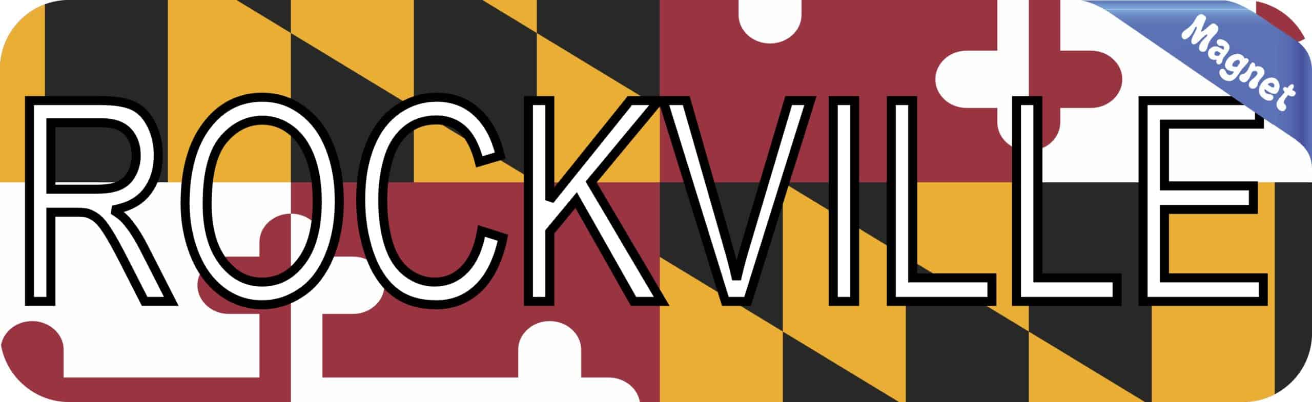10in x 3in Rockville Maryland Magnet Vinyl State Flag Car Bumper Magnets