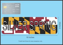 10in x 3in Silver Spring Maryland Magnet Vinyl State Flag Bumper Magnets