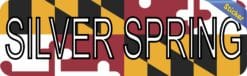 10in x 3in Silver Spring Maryland Bumper Sticker Vinyl State Flag Stickers