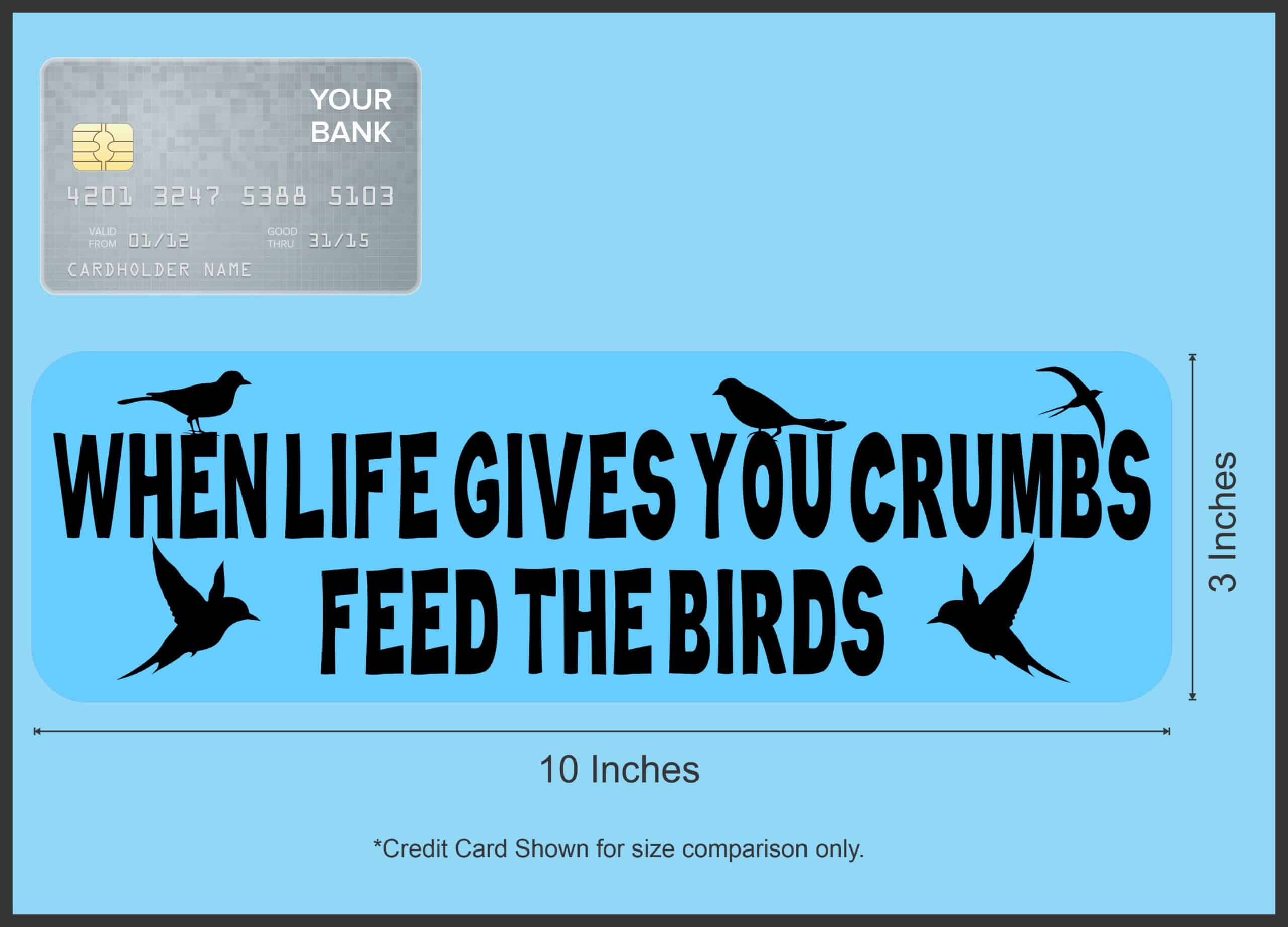 10in x 3in When Life Gives You Crumbs Feed the Birds Magnet Bumper Magnets