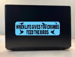 10 x 3 When Life Gives You Crumbs Feed the Birds Bumper Sticker Car Decal