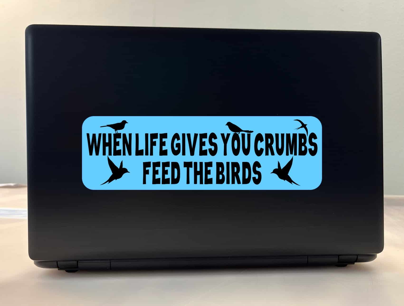 10 x 3 When Life Gives You Crumbs Feed the Birds Bumper Sticker Car Decal